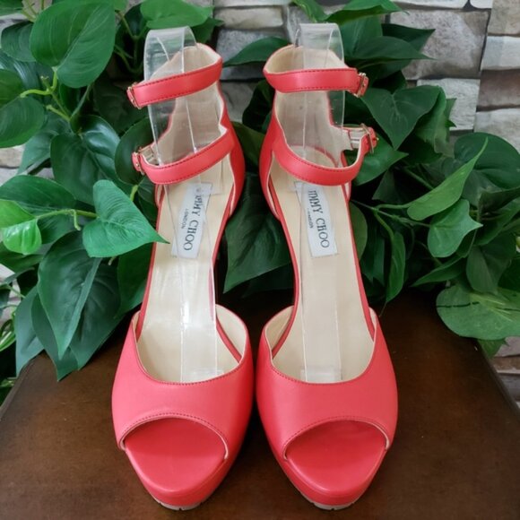 JIMMY CHOO 39/8.5 Coral Ankle strap Stiletto heel - Picture 3 of 8